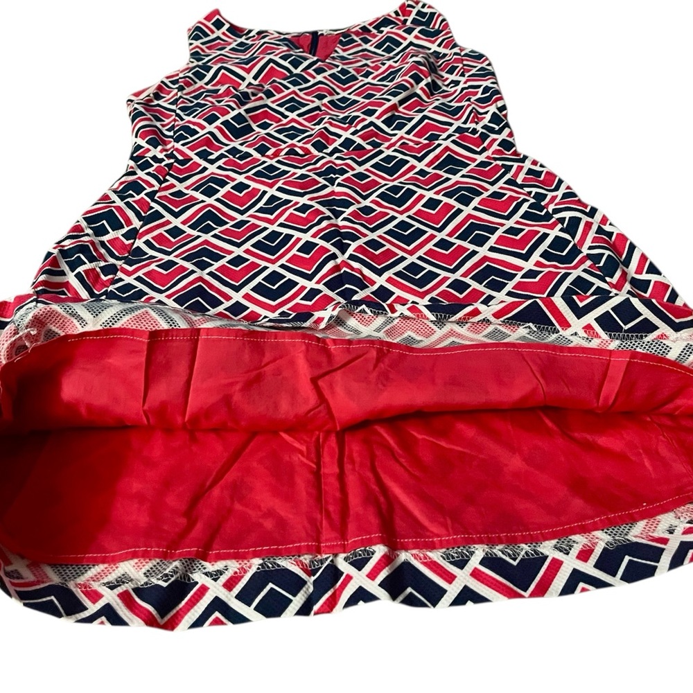 GAP Size 10 Pink White & Blue Geometric Dress - Picture 8 of 14